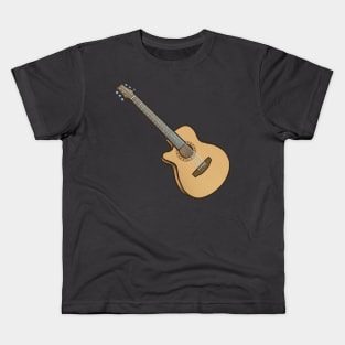 Left handed acoustic guitar Kids T-Shirt